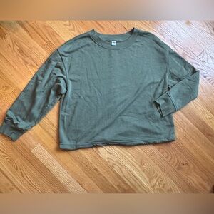 Olive Green Long Sleeve Tie Back sweater